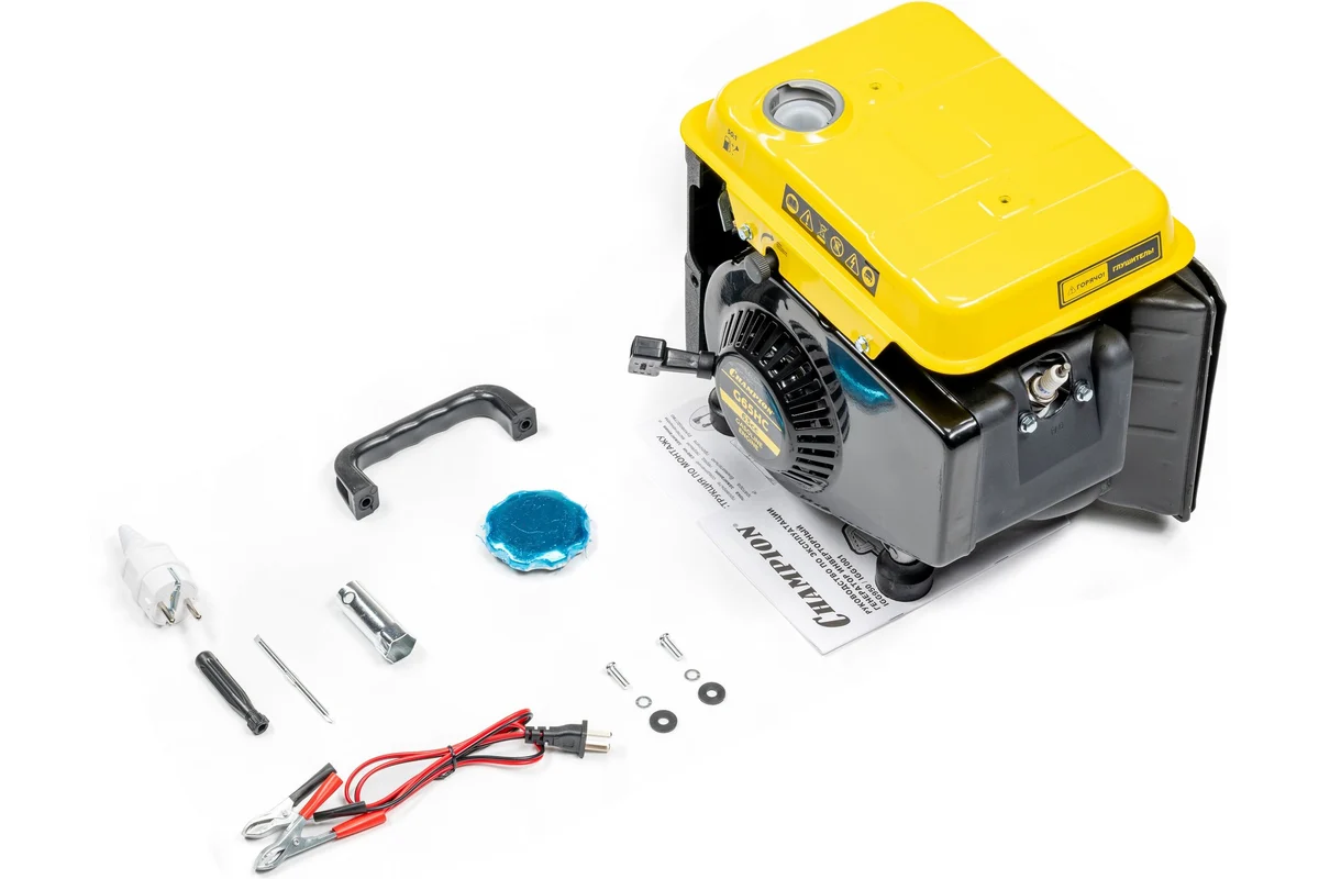 Генератор CHAMPION IGG950 (0,8/0,9кВт 1,86лс, 2,2л 11,7 кг 12V) — изображение 7