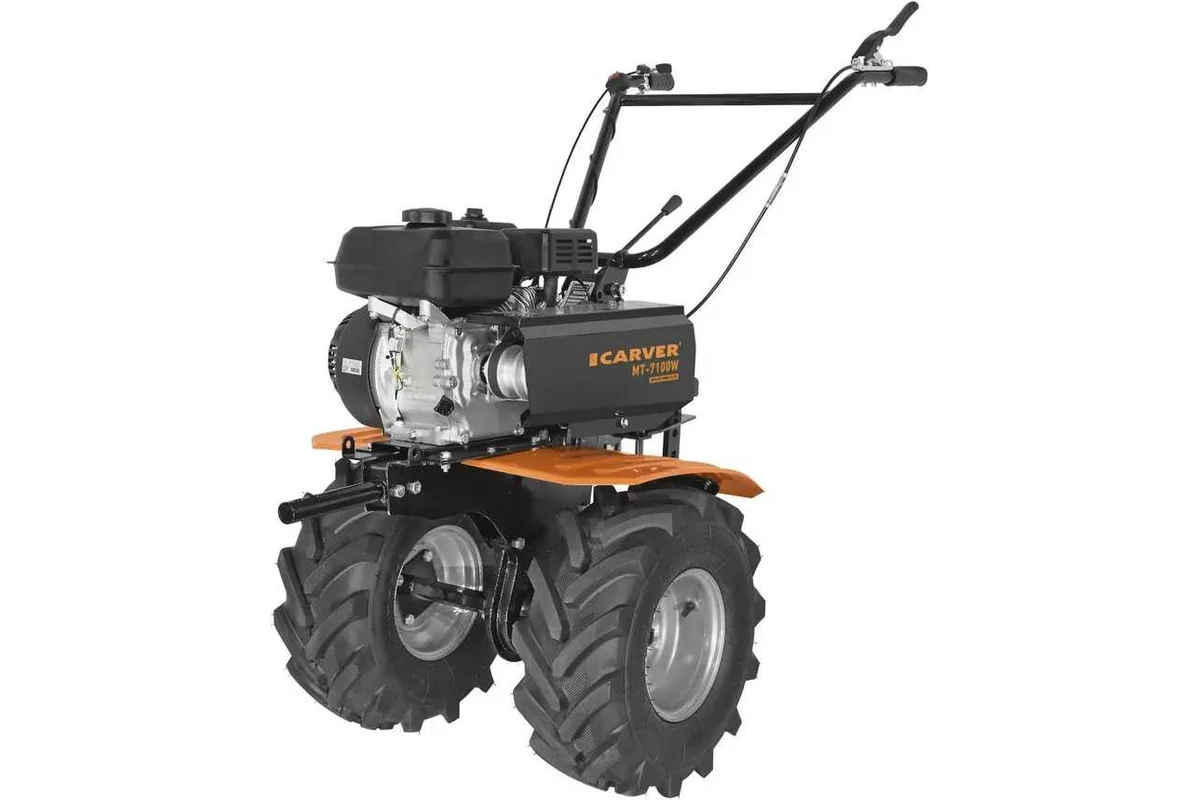 Мотоблок CARVER МТ-7100W РОССИЯ (7л.с., скорости 3/1, колеса ЭКСТИМ) РОССИИЯ