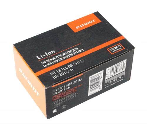 Устройство зар для Li-Ion  PATRIOT серии The One, Модели: BR 181Li/BR 201Li/BR 201Li-h. 180201112