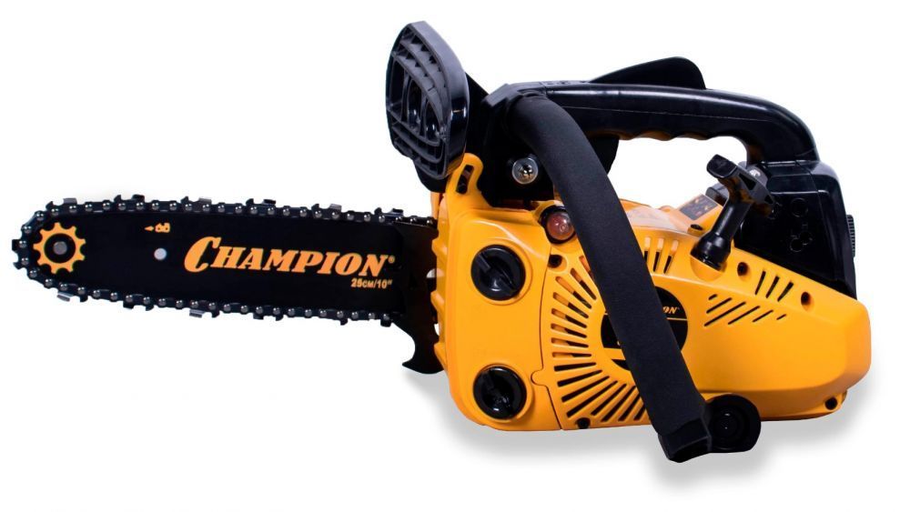 Бензопила CHAMPION 125T-10"-3/8"-1,3-40Е (0,7 кВт 3,2 кг), CHAMPION