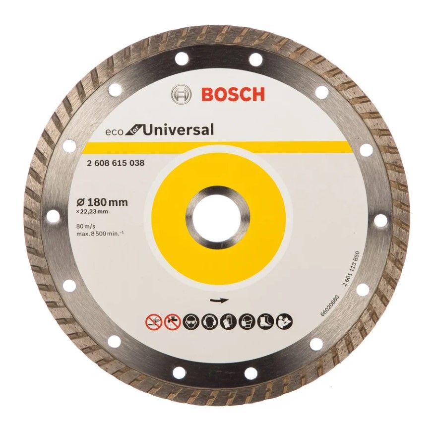 Диск алмазный универсальный 180х22 Turbo Bosch ECO Univ 2608615038