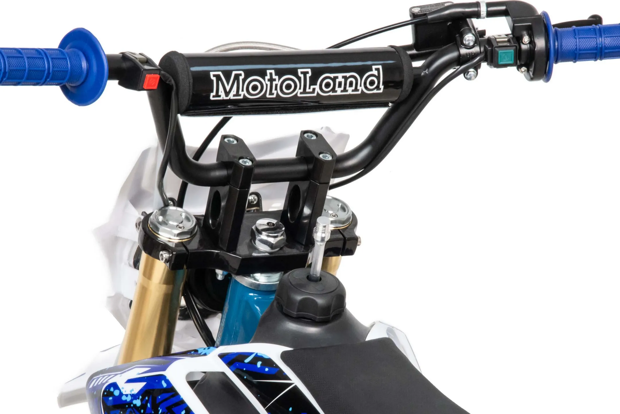 Питбайк Motoland TCX125 E 14/12 + фара синий 25703 — изображение 7