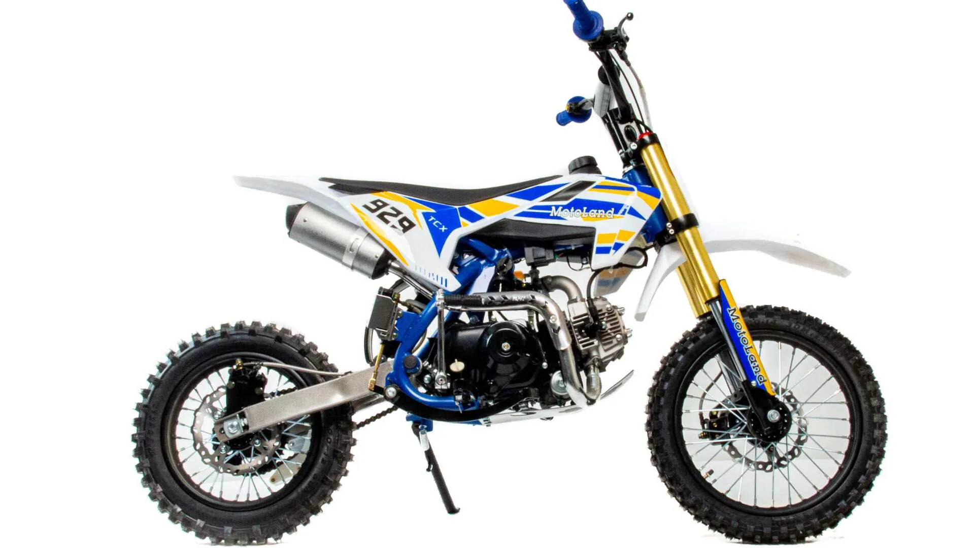 Питбайк Motoland TCX125 14/12 синий (коробка автомат/кикистартер/электро стартер) 15301 — изображение 2
