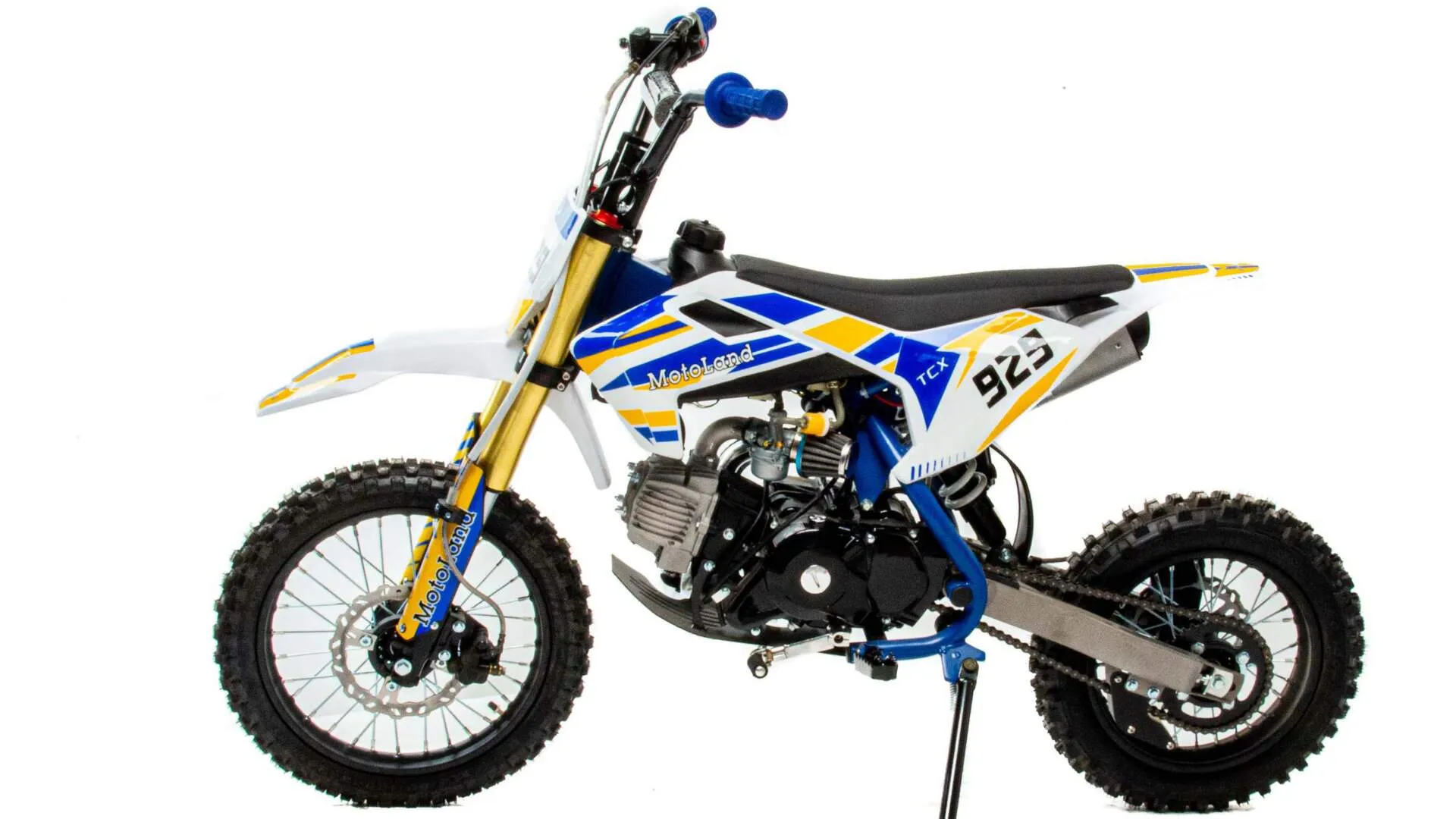 Питбайк Motoland TCX125 14/12 синий (коробка автомат/кикистартер/электро стартер) 15301 — изображение 3