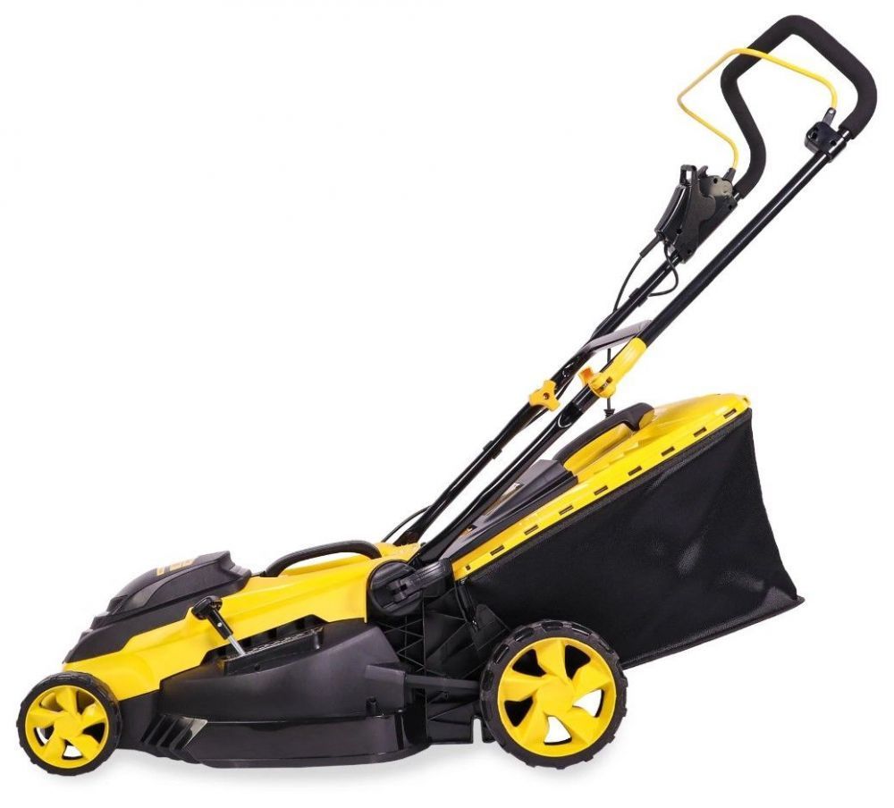 Газонокосилка эл. CHAMPION EM4118 (1,8 кВт, ширина 42см, травосб пластик+ткань) — изображение 3