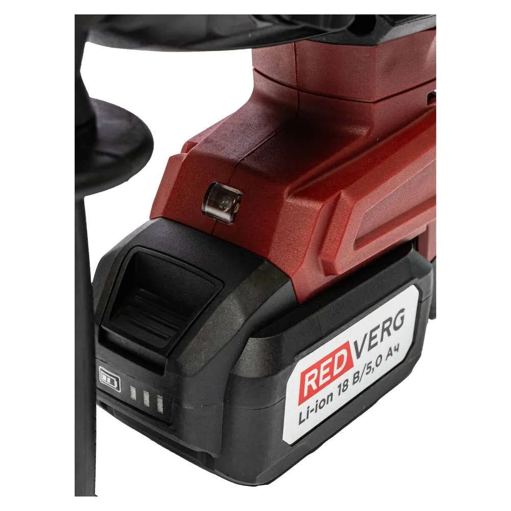 Перфоратор аккумуляторный бесщеточный REDVERG RD-RH18-24BLK/U (с АКБ 5Ач и ЗУ) — изображение 8