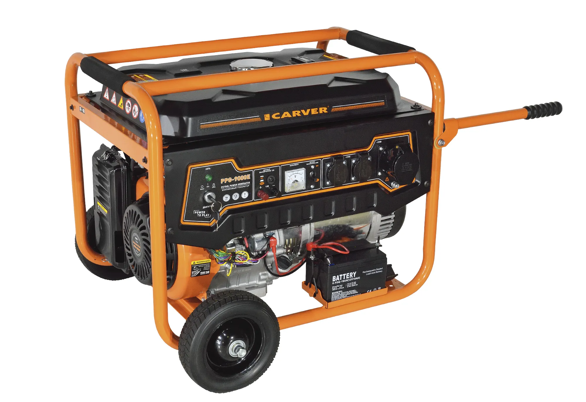 Генератор CARVER PPG- 9000Е бензин 01.020.00040