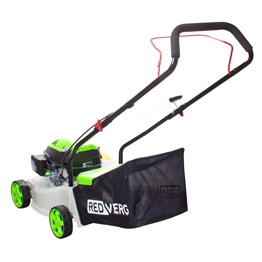 Газонокосилка бензиновая RedVerg RD-GLM40P (2,2л.с., дека пластик 40см, трав.сбор. 40л) — изображение 4