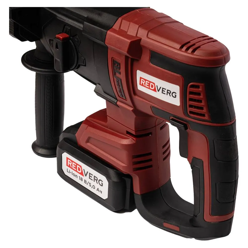 Перфоратор аккумуляторный бесщеточный REDVERG RD-RH18-24BLK/U (с АКБ 5Ач и ЗУ) — изображение 7