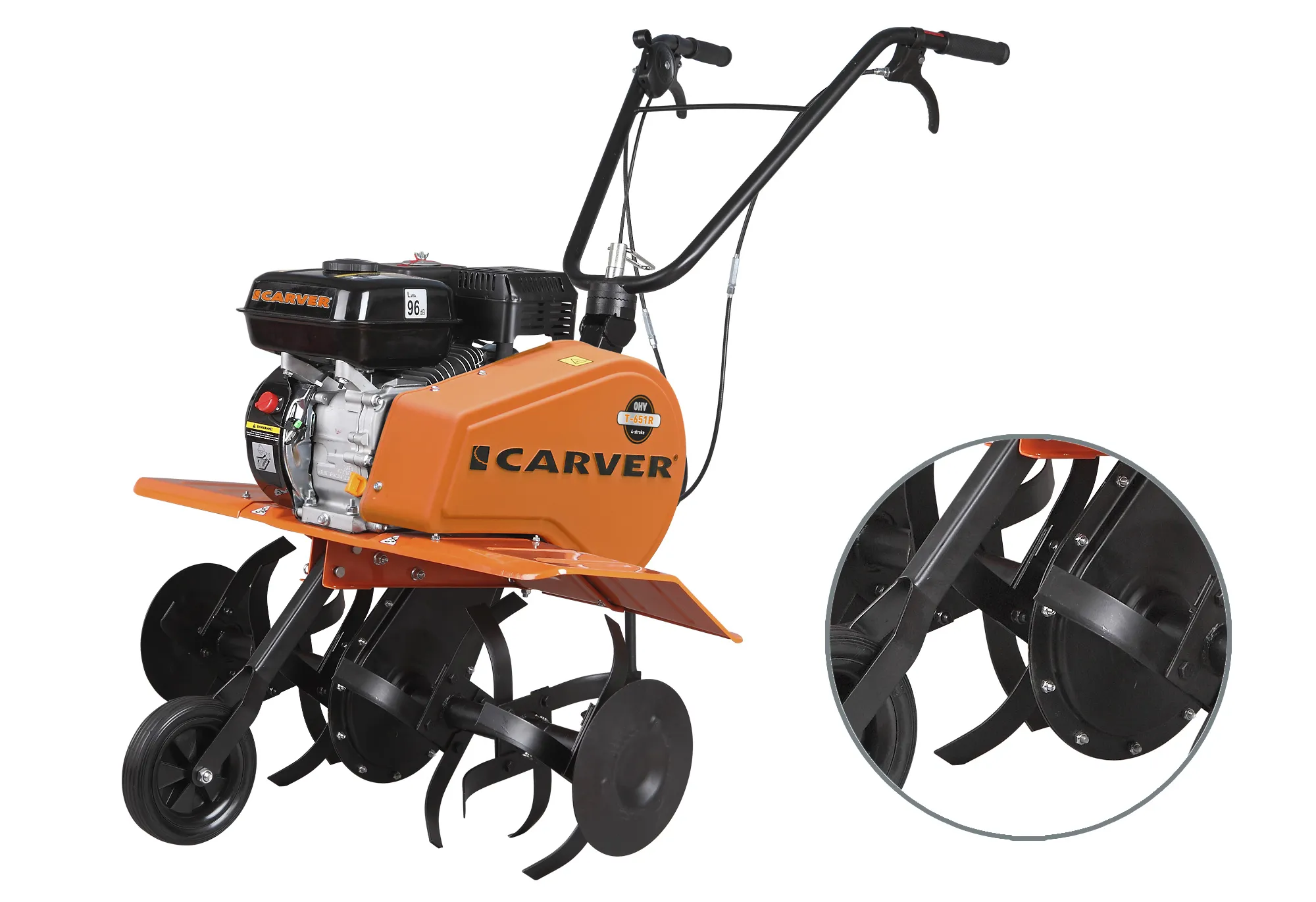 Мотокультиватор CARVER T-651R (7 л.с., реверс, поворот.руль, ширина 85 см)