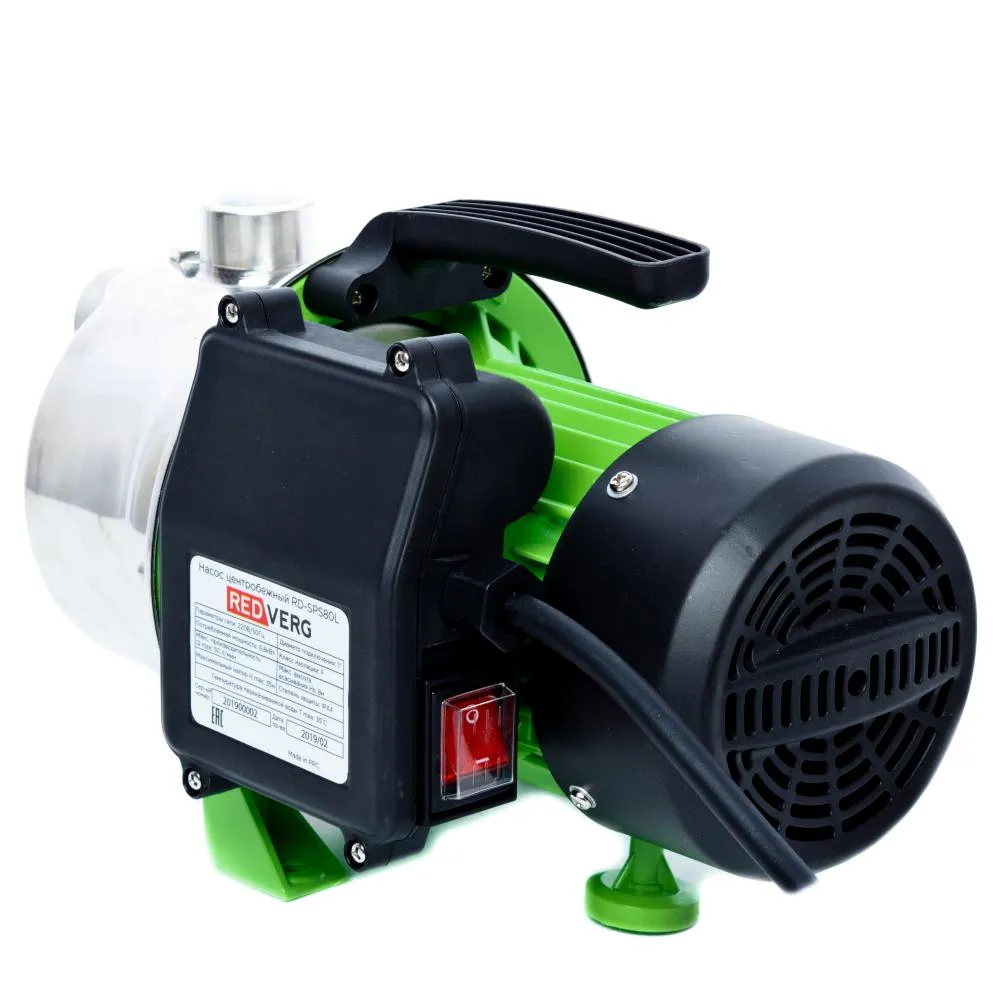 Насос центробежный самовсасывающий RedVerg (800Вт, нержавейка) RD-SPS80L — изображение 4