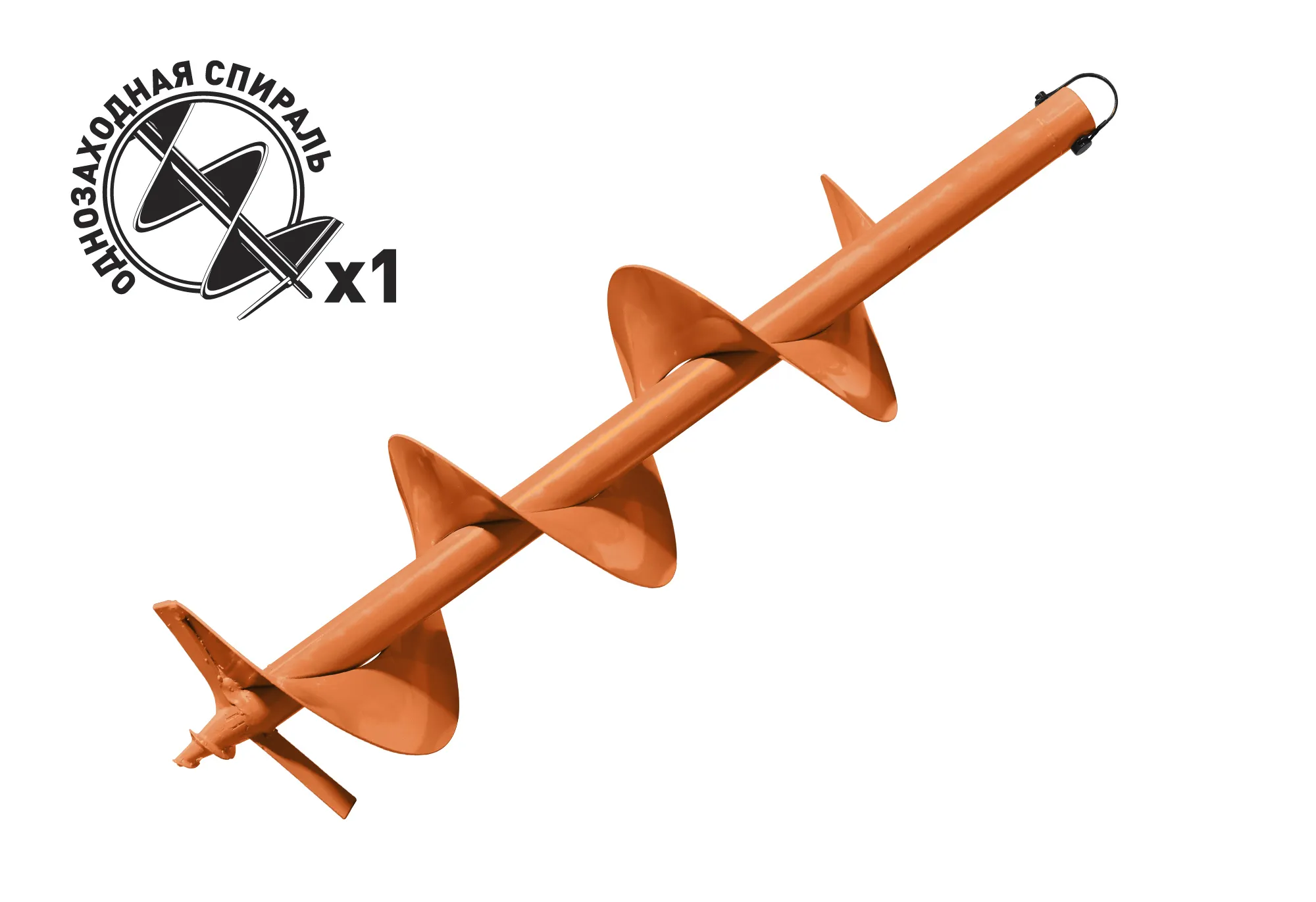 Шнек для грунта Carver GDB-200 однозаходный (D-200 мм, посадка d-20 мм, L-80 см)
