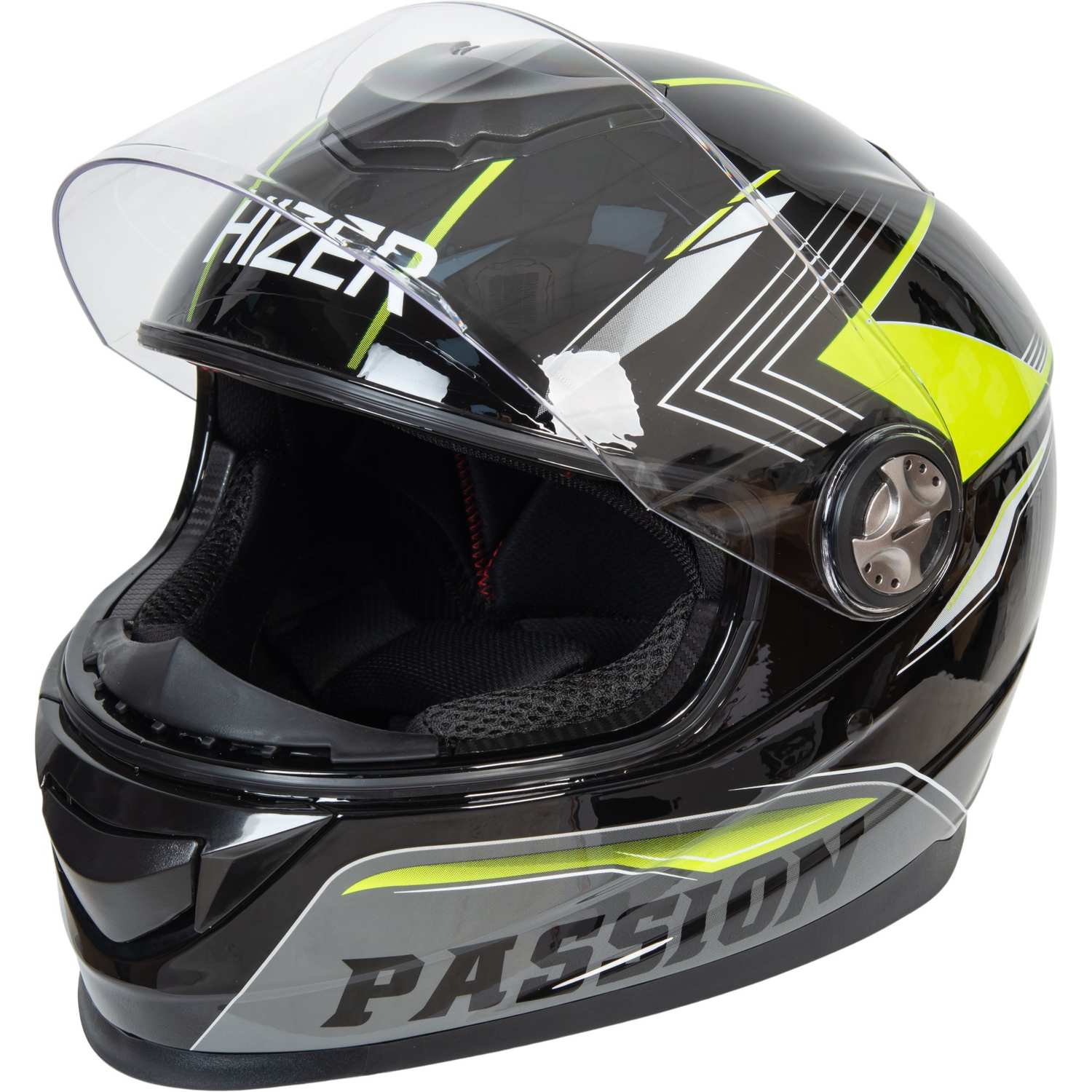 Шлем мото интеграл HIZER B565 #3 (S)  black/yellow	13220