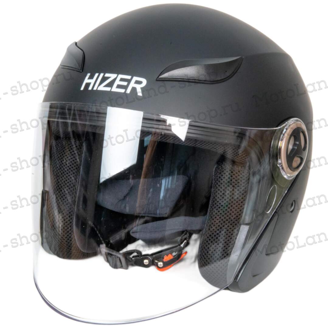 Шлем мото открытый HIZER 219 #2 (M) matte-black 5685