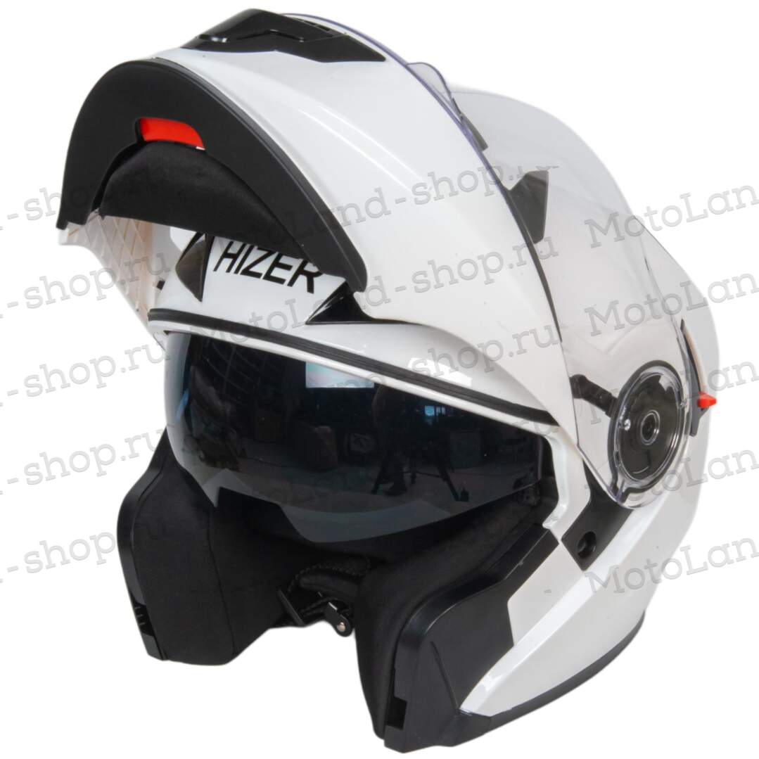 Шлем мото модуляр HIZER 627 (XL) white (2 визора) 9322