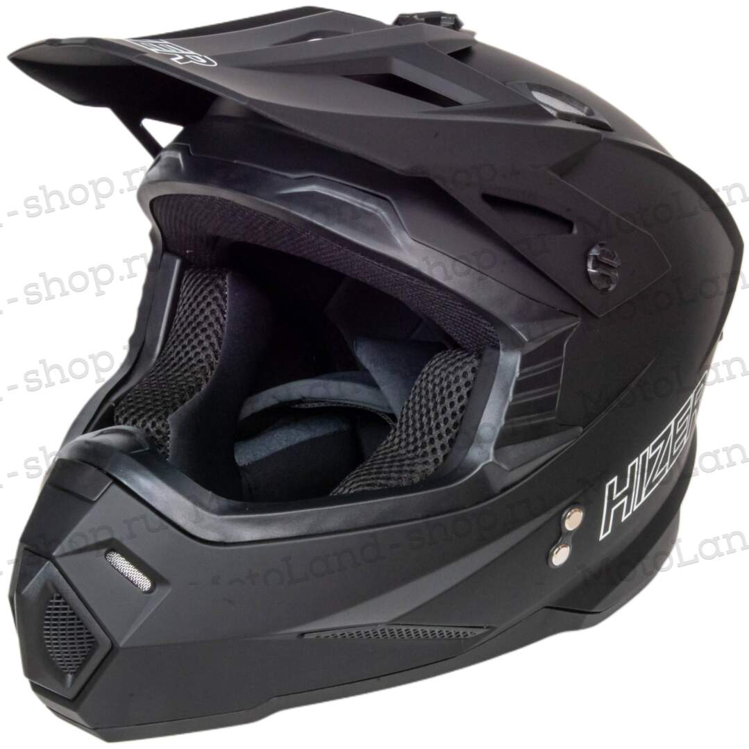 Шлем мото кроссовый HIZER J6801 #3 (L) matt black 13535